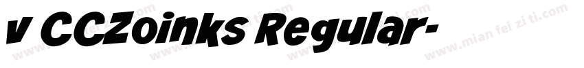 v CCZoinks Regular字体转换